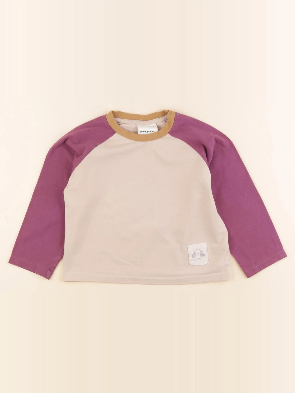 Gamin gamine - tee-shirt beige - 3 ans