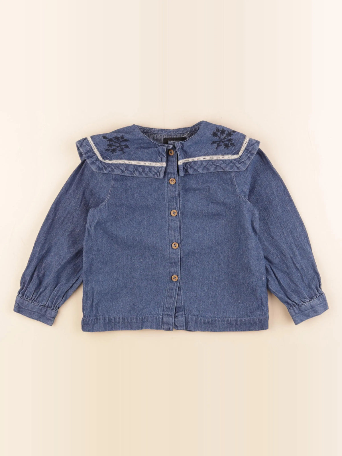 Monoprix - blouse bleu - 5 ans