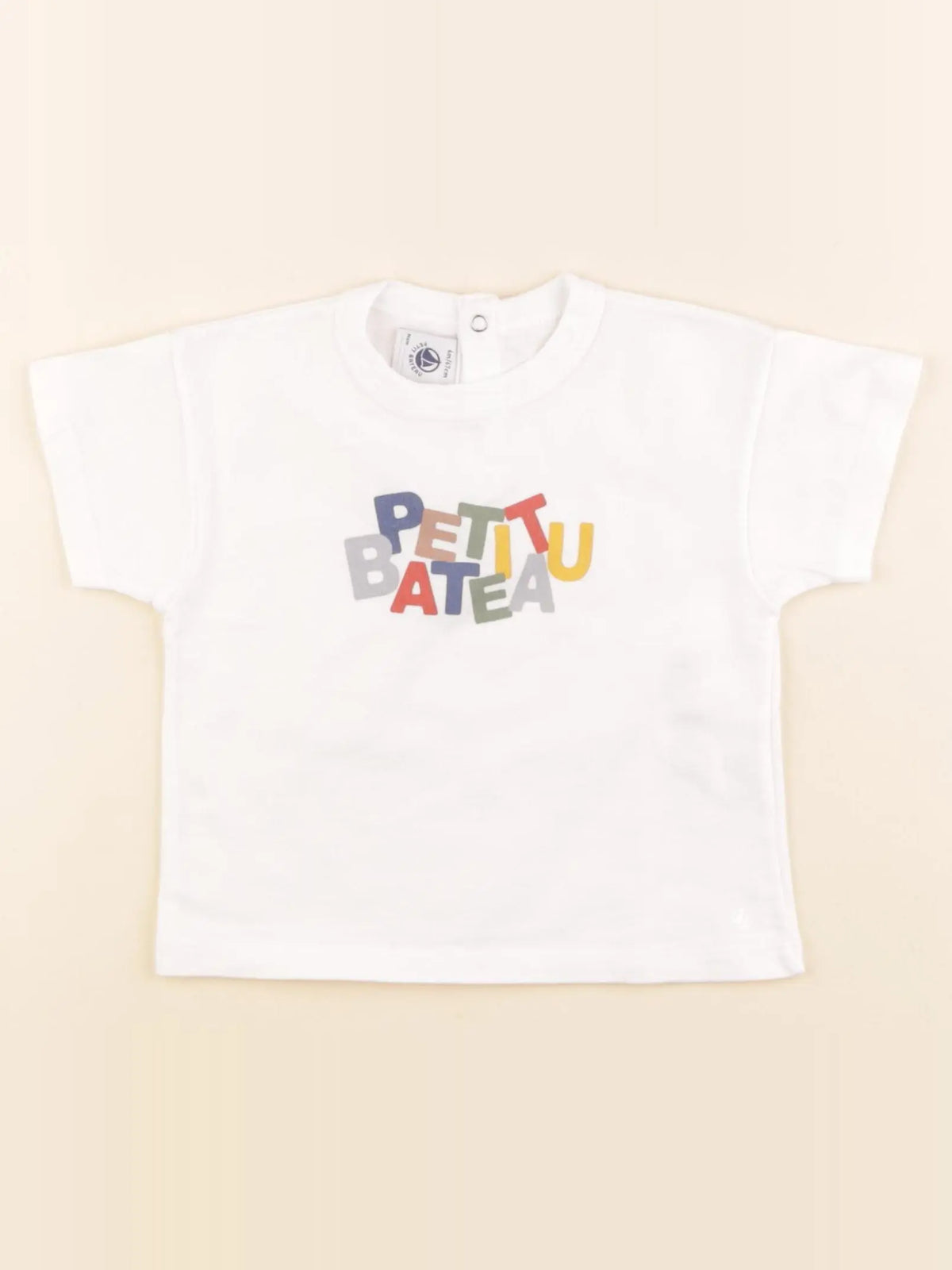 Petit Bateau - tee-shirt blanc - 6 mois