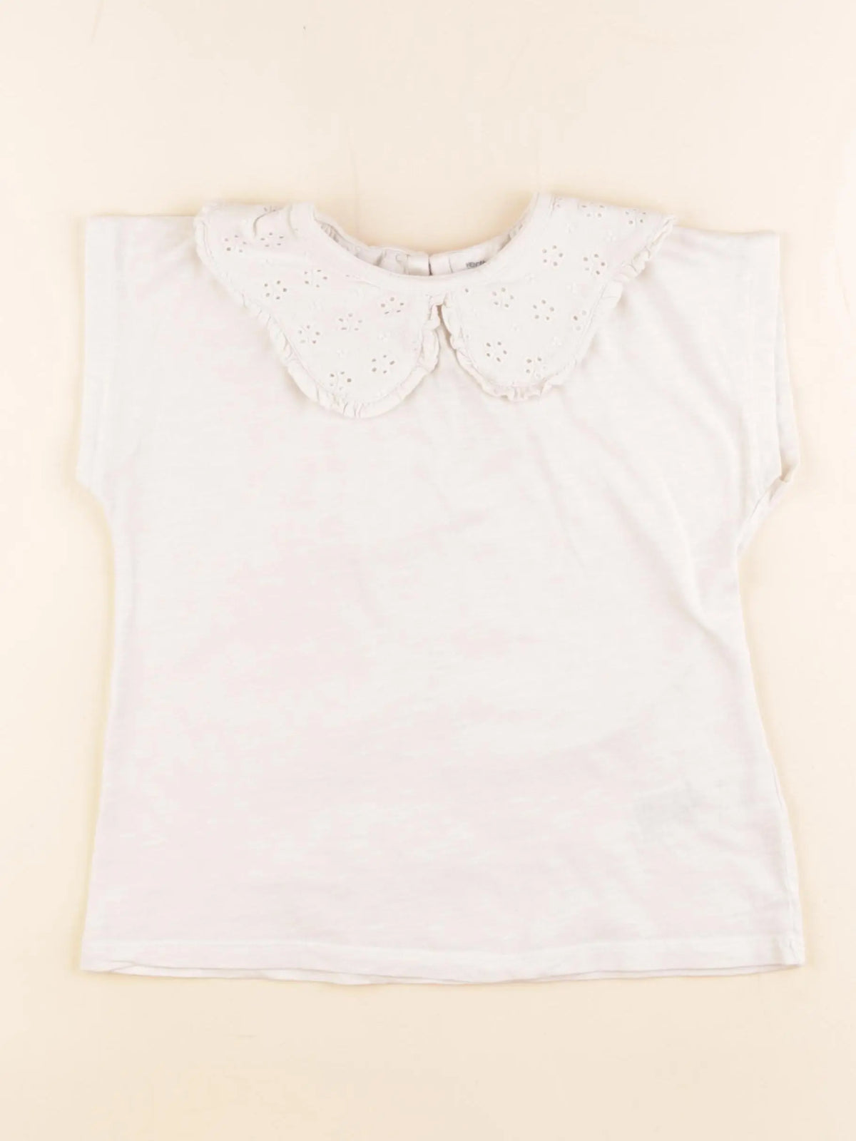 Vertbaudet - tee-shirt beige - 8 ans