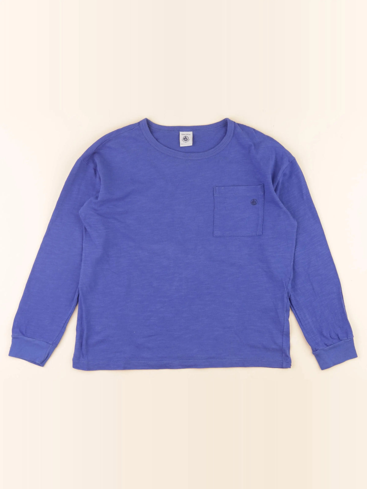 Petit Bateau - tee-shirt bleu - 10 ans