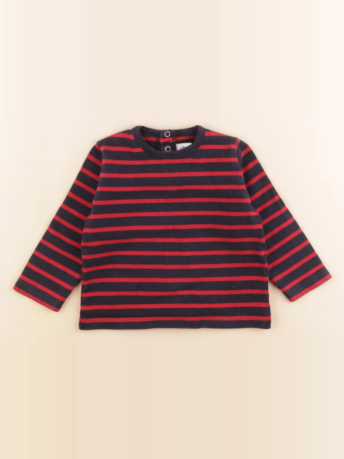 Petit Bateau - tee-shirt bleu, rouge - 24 mois