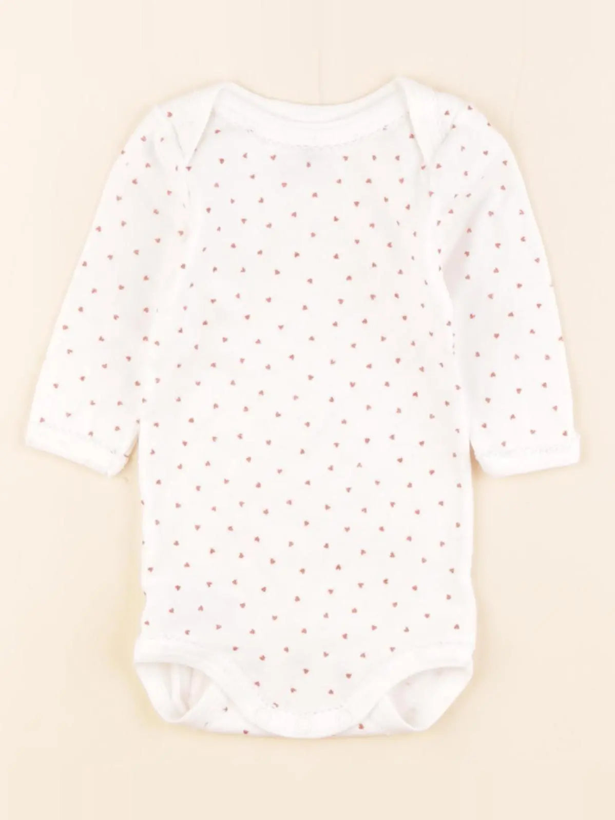 Petit Bateau - body blanc, rouge - 3 mois