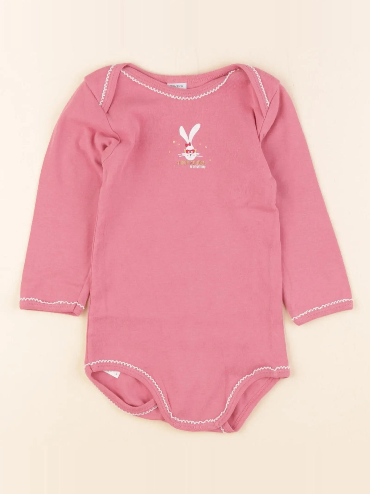 Petit Bateau - body rose - 18 mois