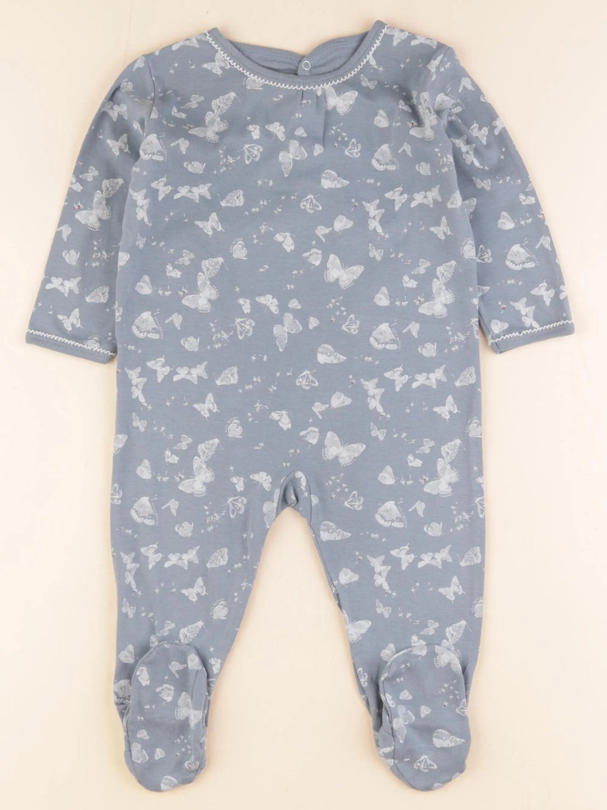 Petit Bateau - pyjama coton vert, bronze - 18 mois