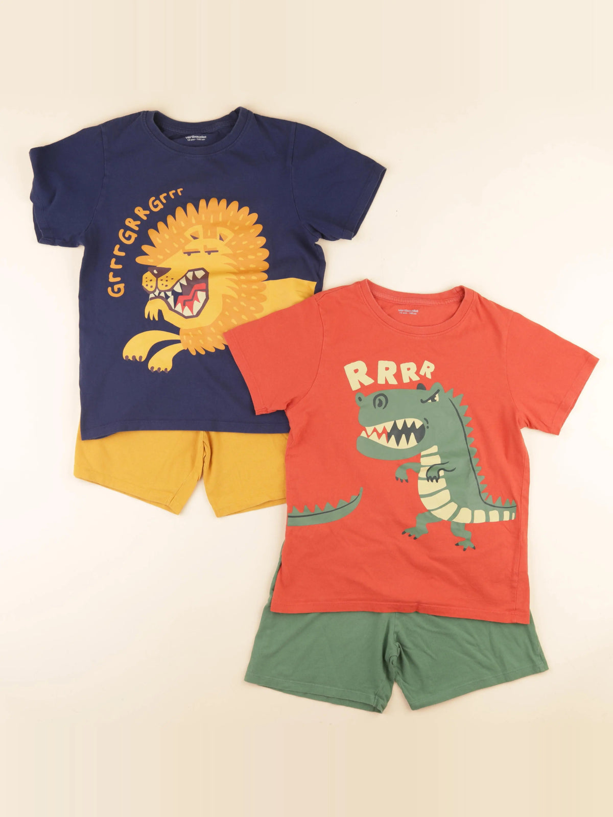 Vertbaudet - lot de 2 pyjamas coton multicolore - 10 ans