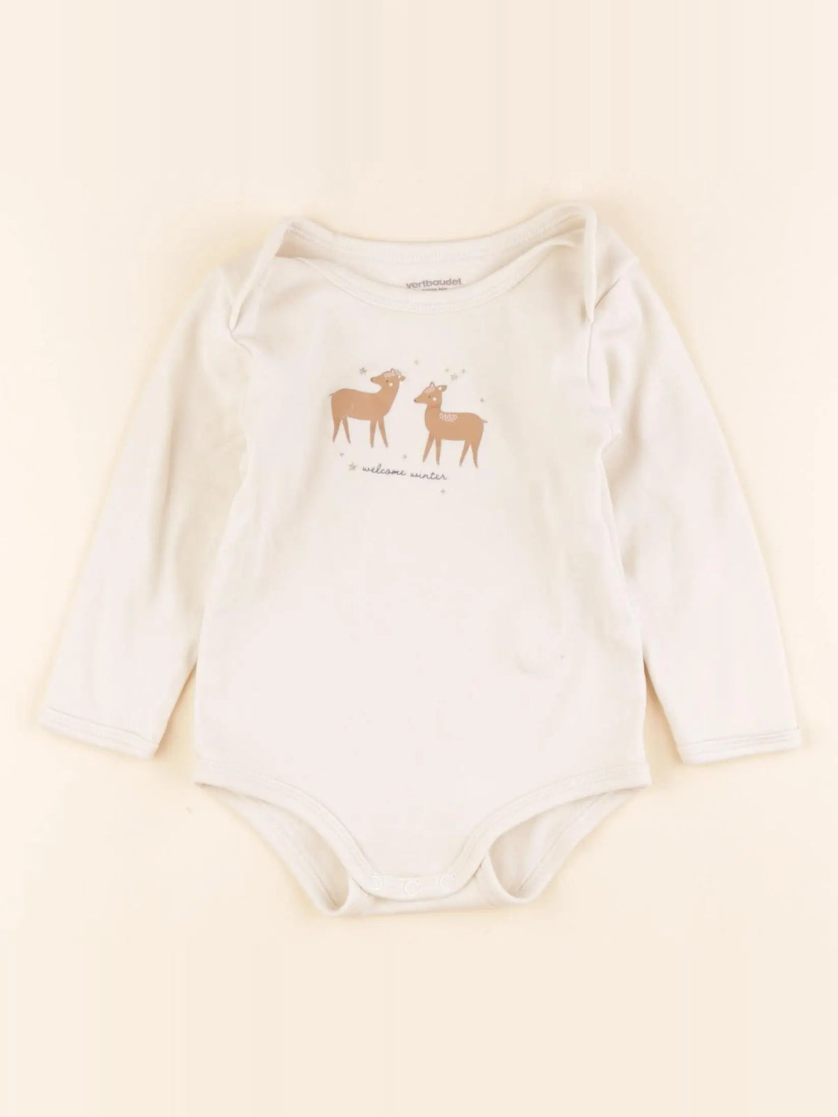 Petit Bateau - body beige - 24 mois