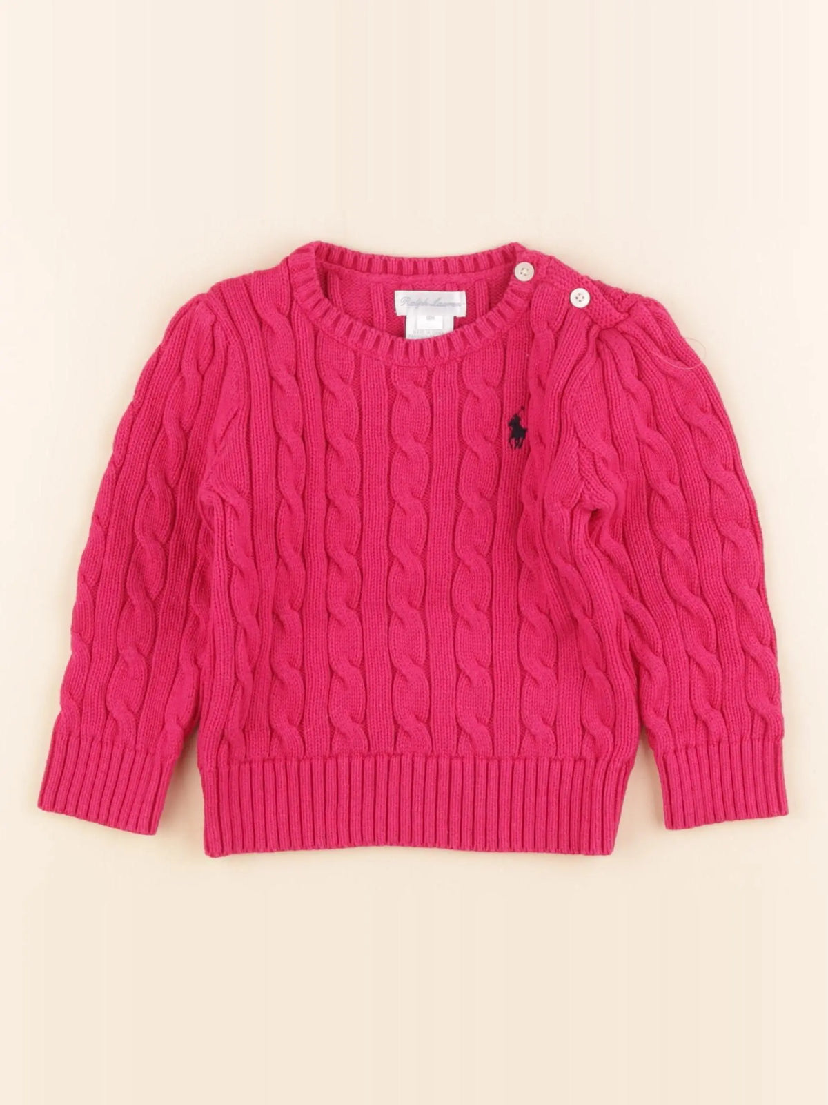 Ralph Lauren - pull rose - 18 mois