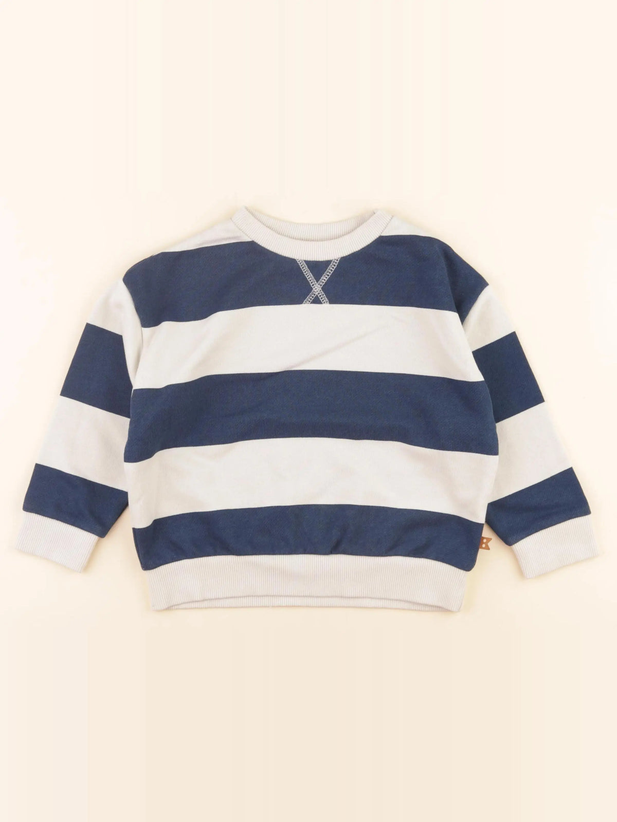 Okaidi - sweat beige, bleu - 4 ans
