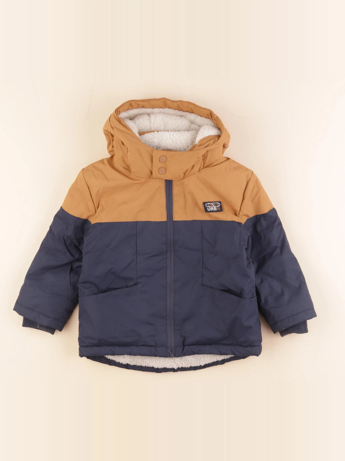 Vertbaudet - parka marron, bleu - 3 ans