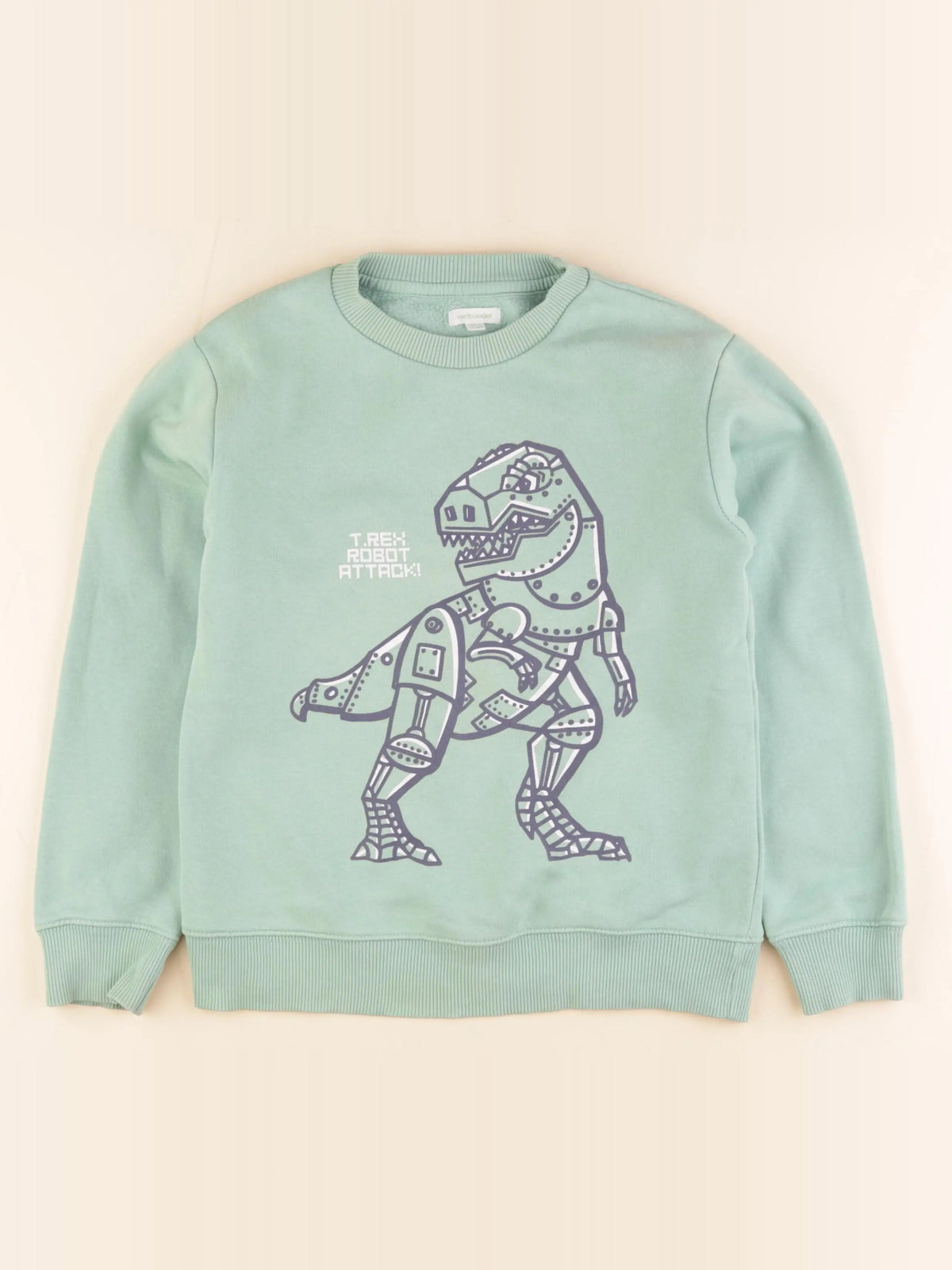 Vertbaudet - sweat vert - 10 ans