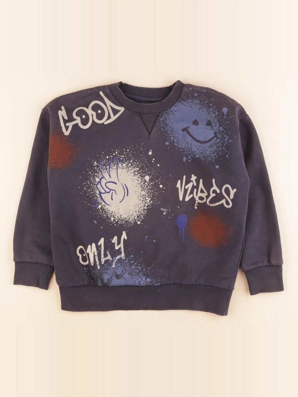 Vertbaudet - sweat bleu - 8 ans