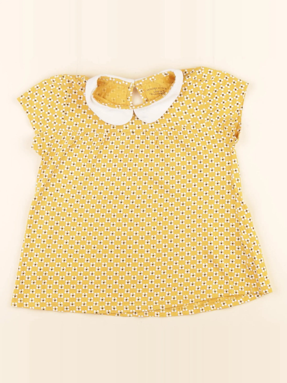 Monoprix - tee-shirt jaune - 8 ans