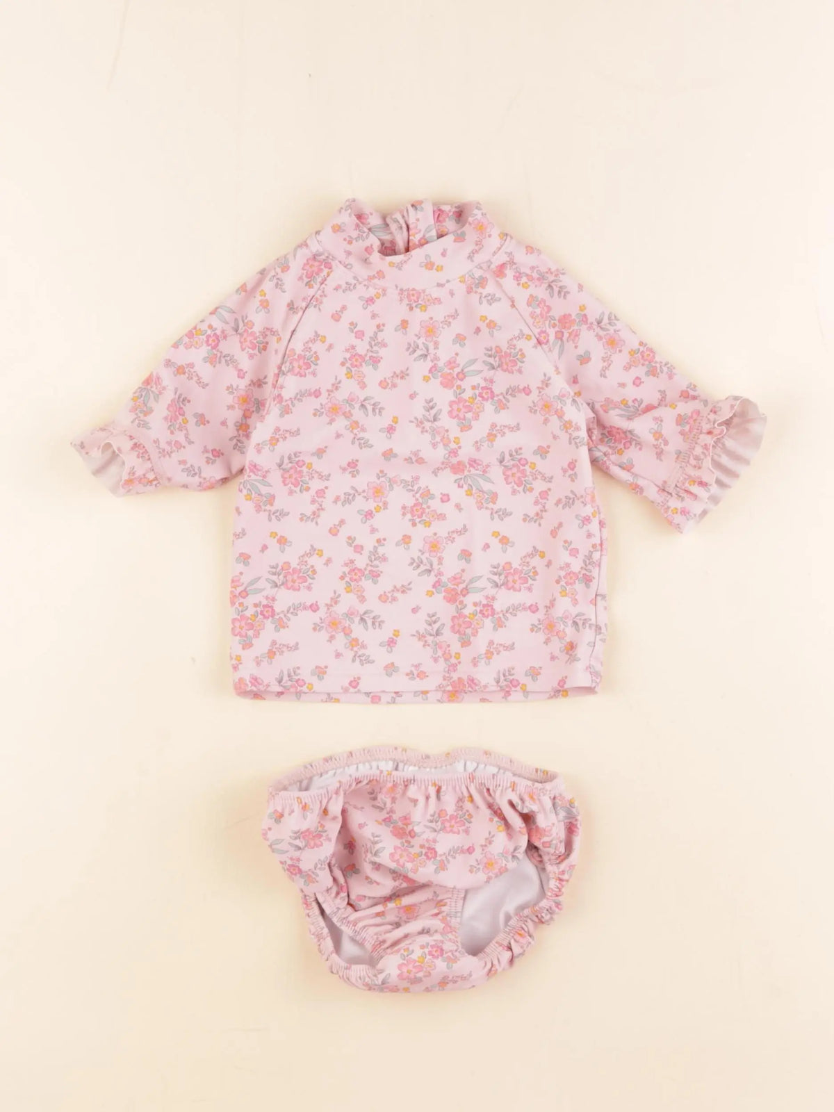 Vertbaudet - maillot de bain rose - 6 mois