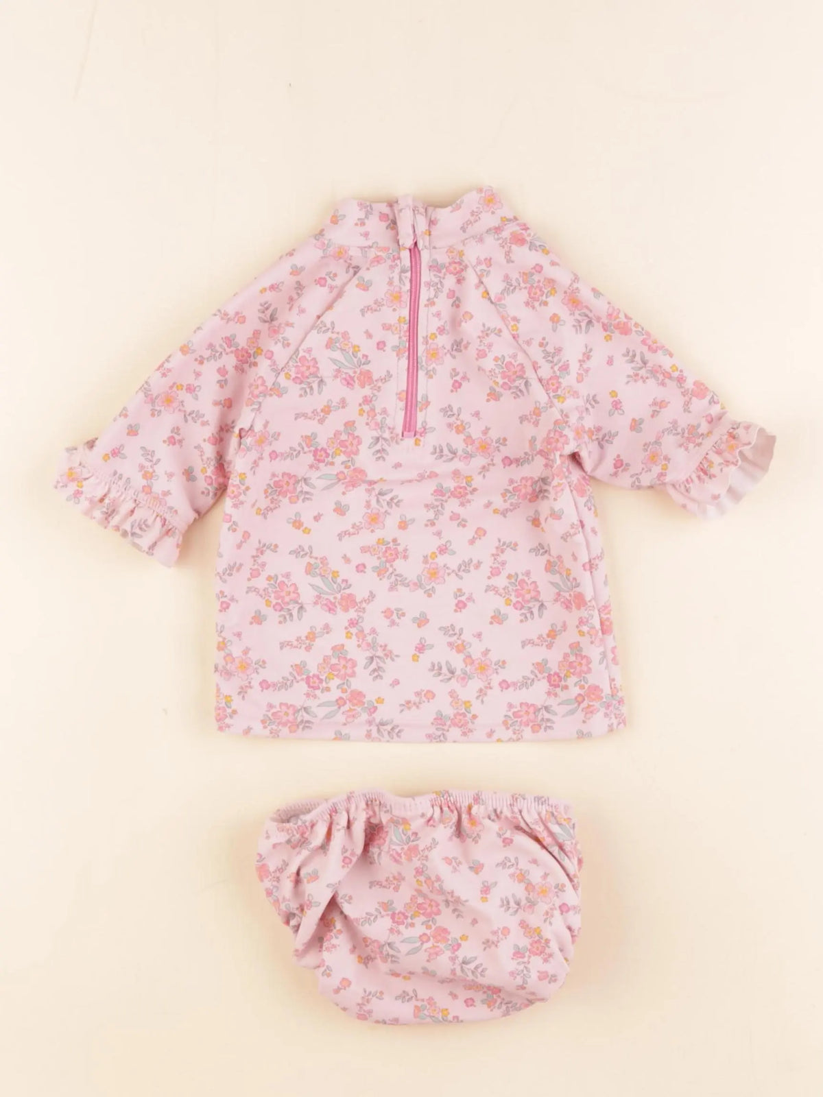Vertbaudet - maillot de bain rose - 6 mois