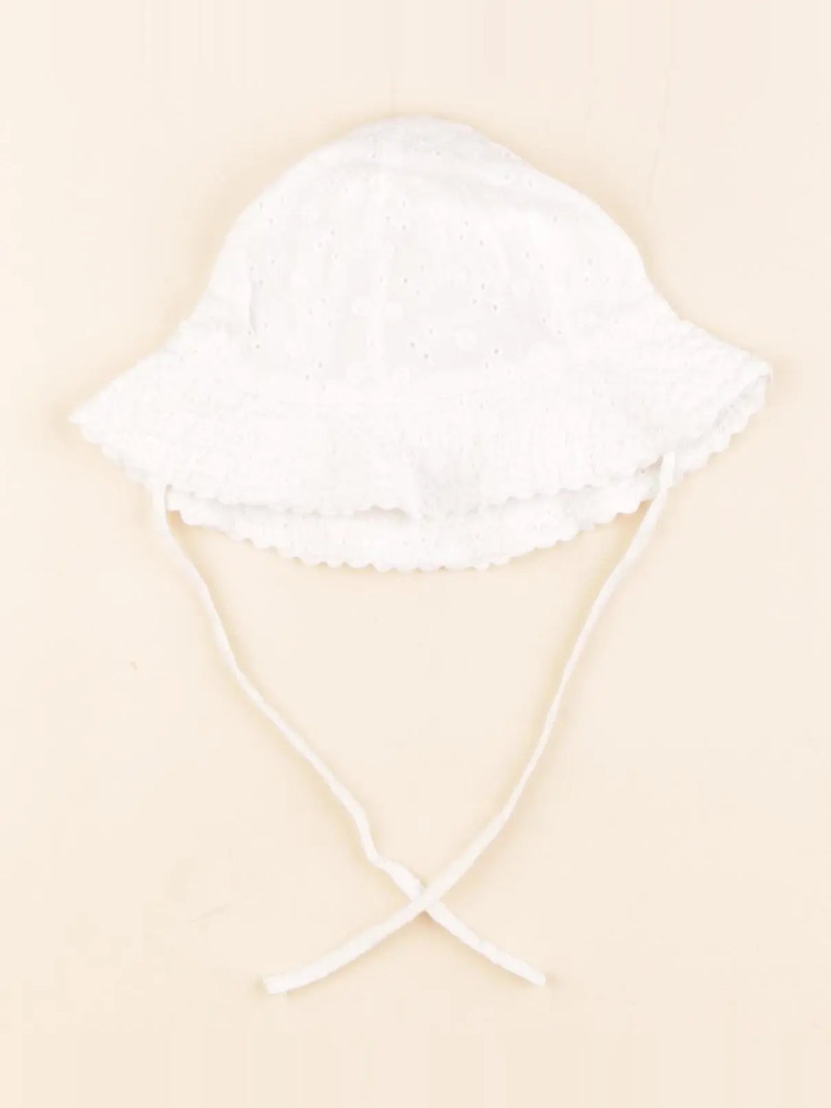 Vertbaudet - chapeau blanc - 3/6 mois