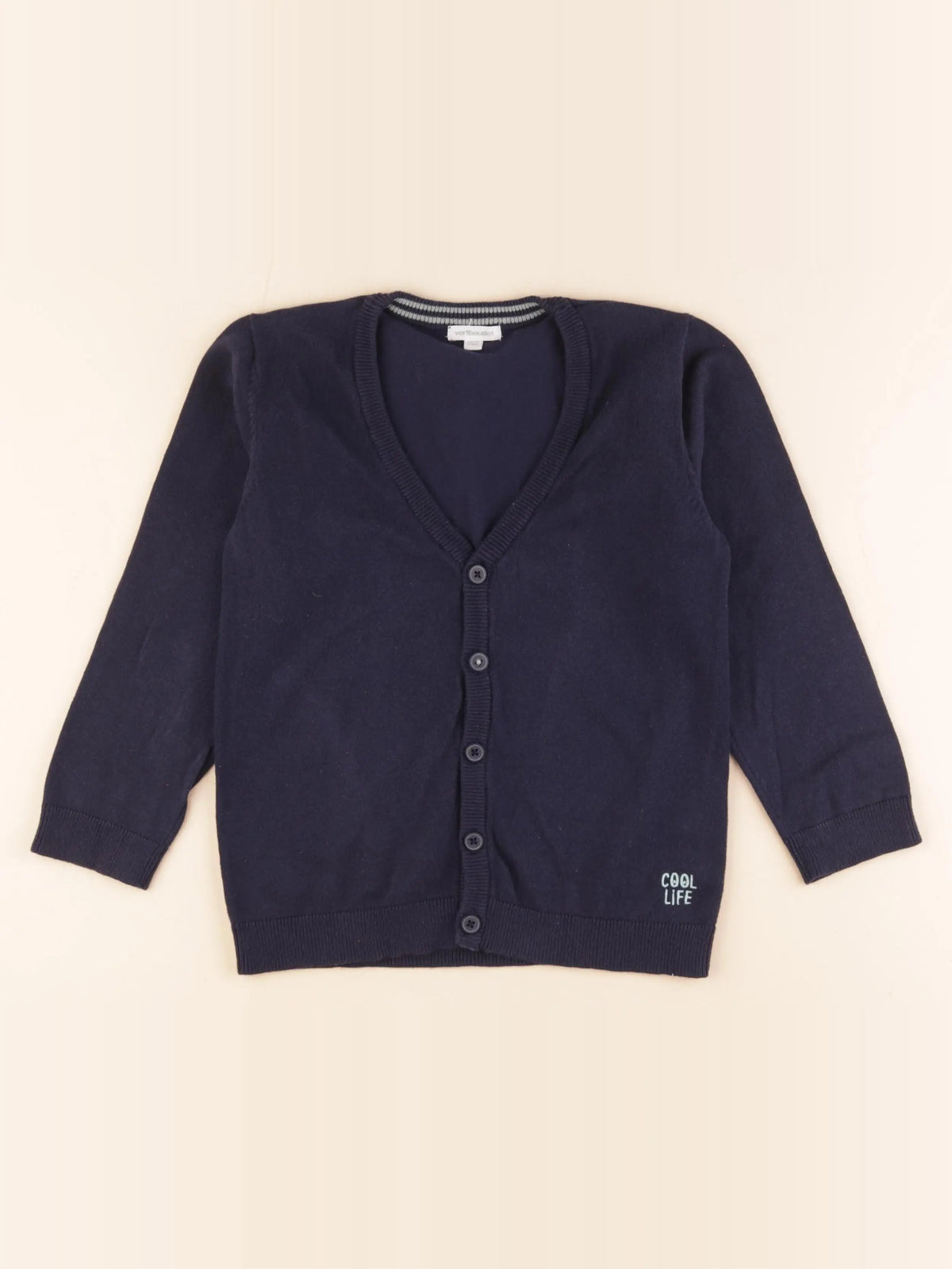Vertbaudet - gilet bleu - 6 ans