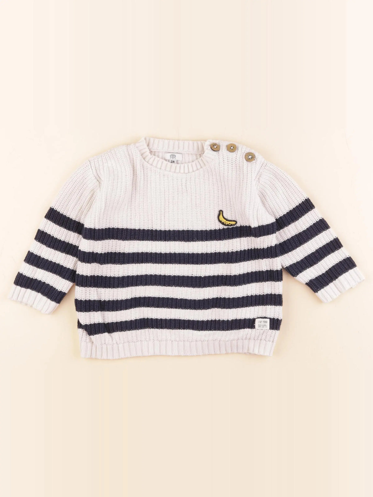La Redoute - pull bleu - 2 ans