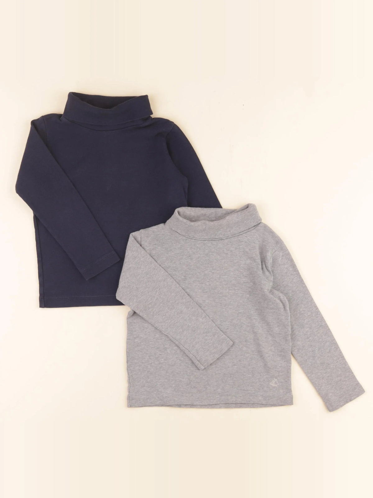 Petit Bateau - lot de 2 sous-pulls bleu - 3 ans