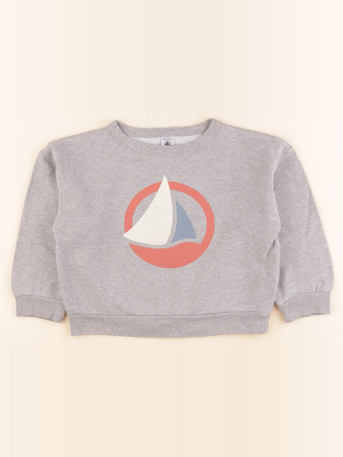 Petit Bateau - sweat gris - 5 ans