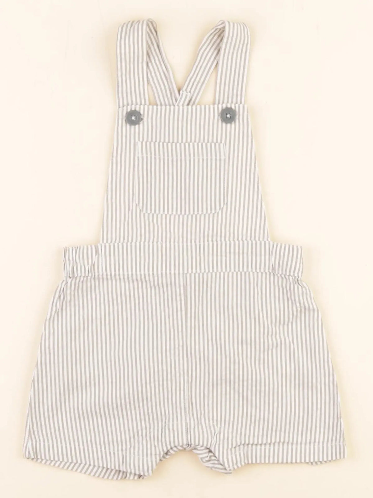 Petit Bateau - salopette gris - 6 mois