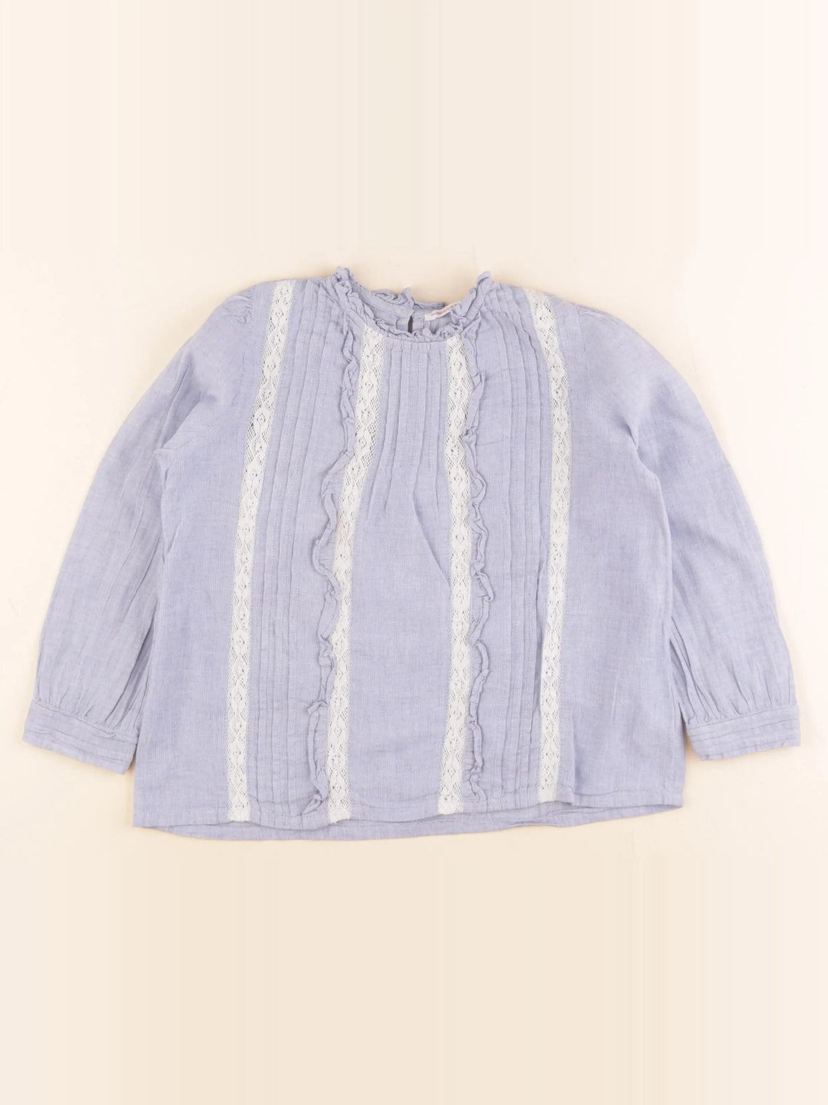 Monoprix - blouse blanc, bleu - 6 ans