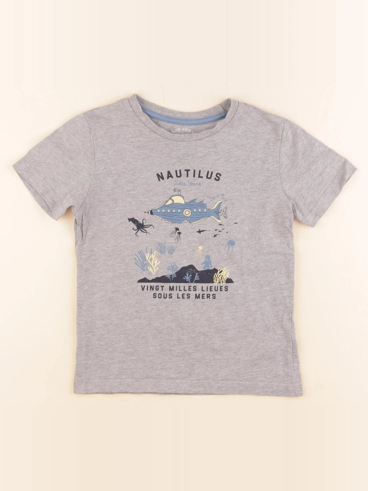 Cyrillus - tee-shirt gris - 8 ans