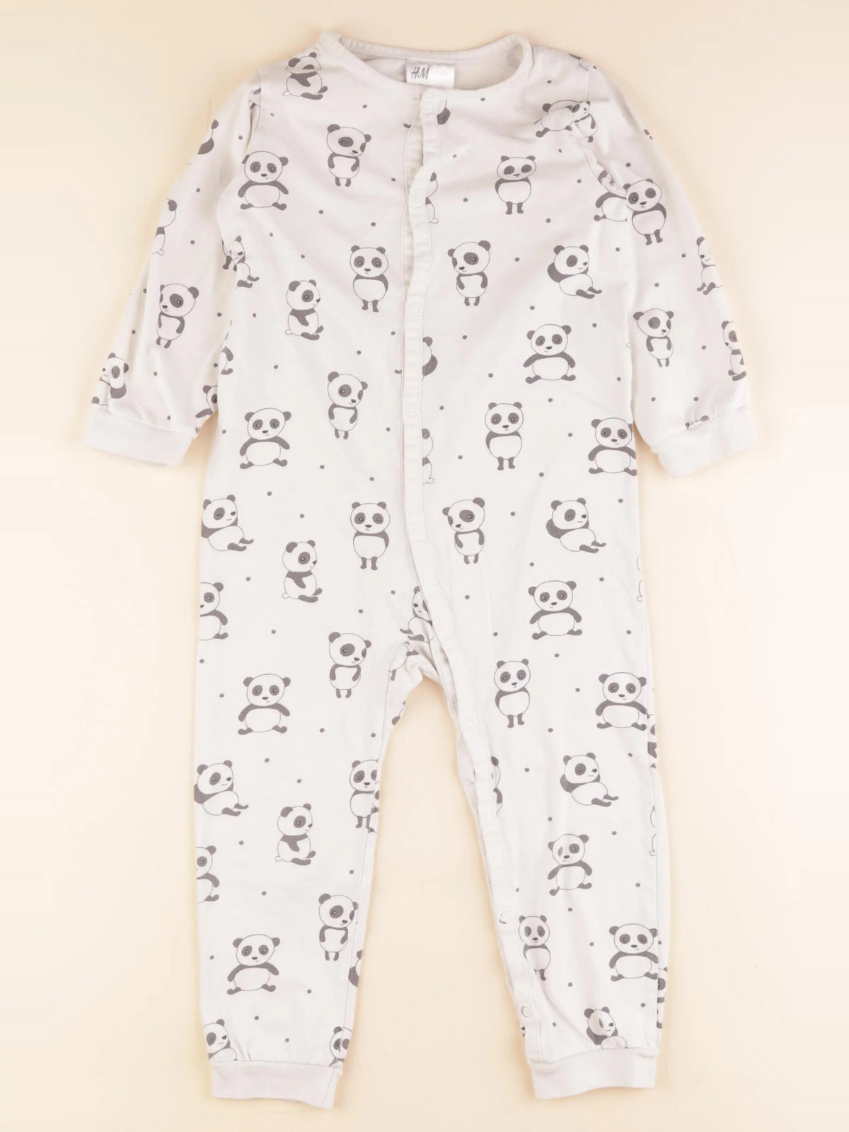 H&M - pyjama coton blanc - 2/3 ans