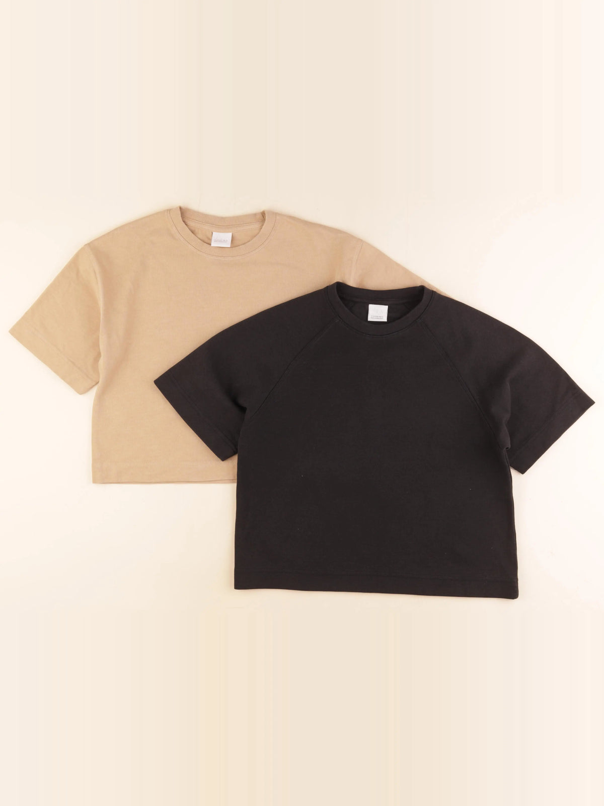 Zara - lot de 2 tee-shirts marron, noir - 11/12 ans