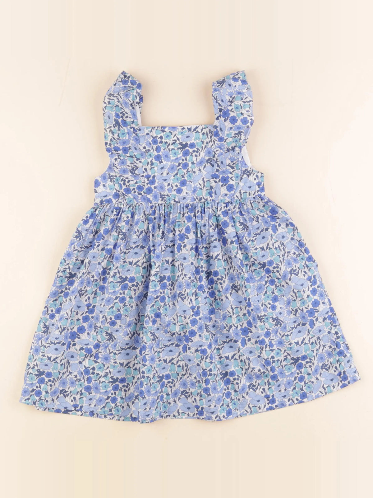 Jacadi - robe liberty bleu, blanc - 36 mois