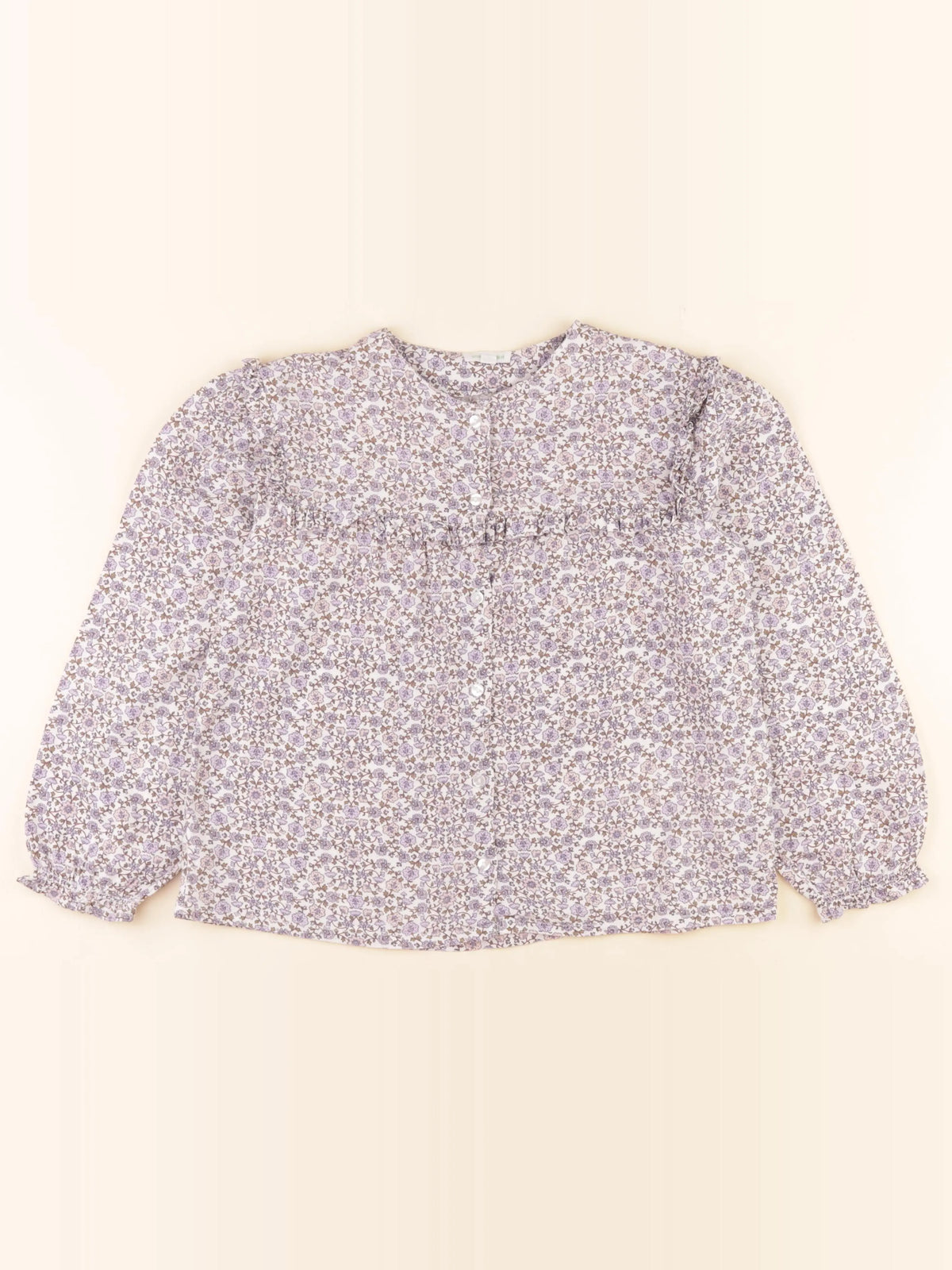 Vertbaudet - blouse blanc, violet - 10 ans