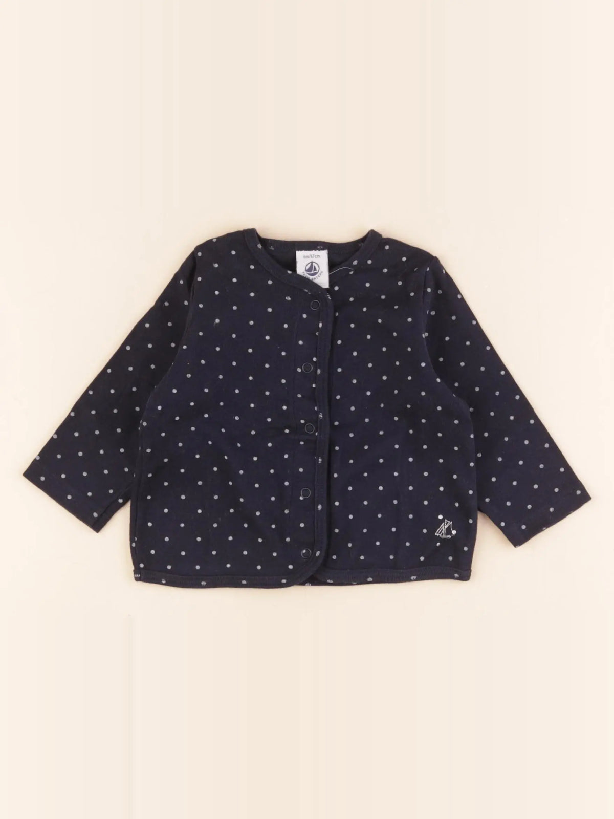 Petit Bateau - tee-shirt bleu - 6 mois