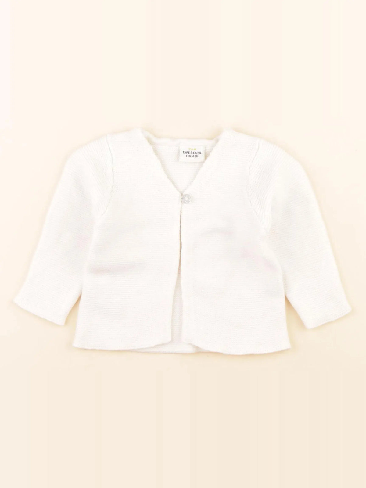 Tape à l'oeil - gilet blanc - 6 mois