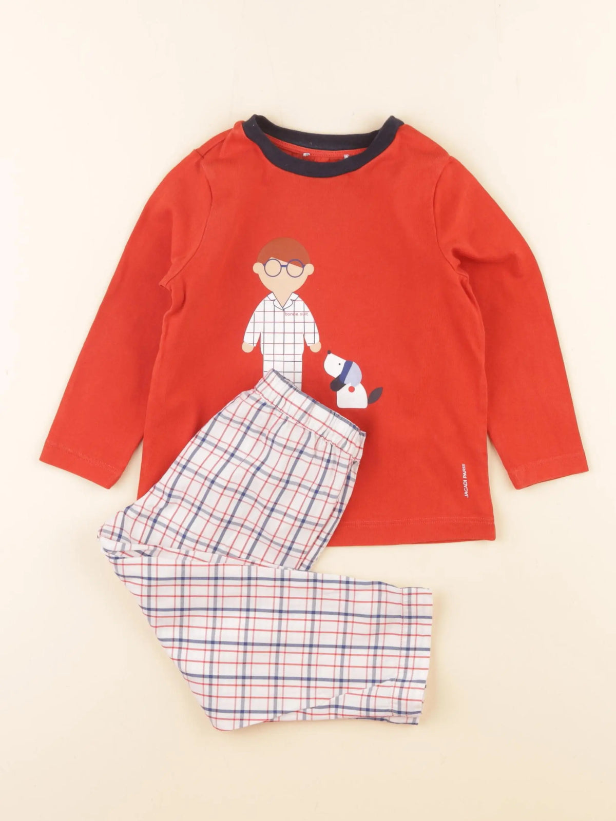 Jacadi - pyjama coton rouge - 2 ans