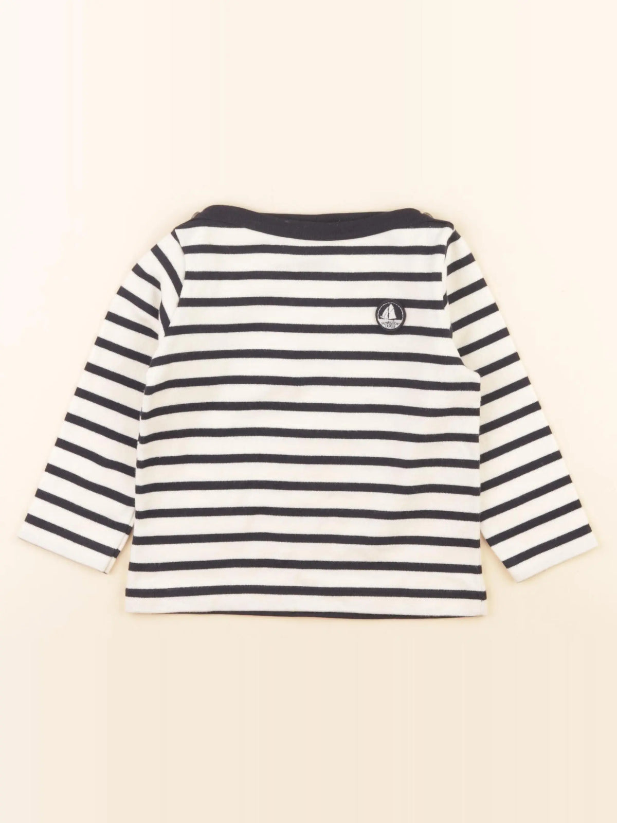 Petit Bateau - tee-shirt beige, bleu - 24 mois