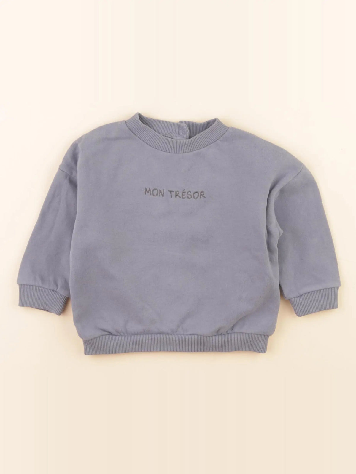 Vertbaudet - sweat bleu - 9 mois