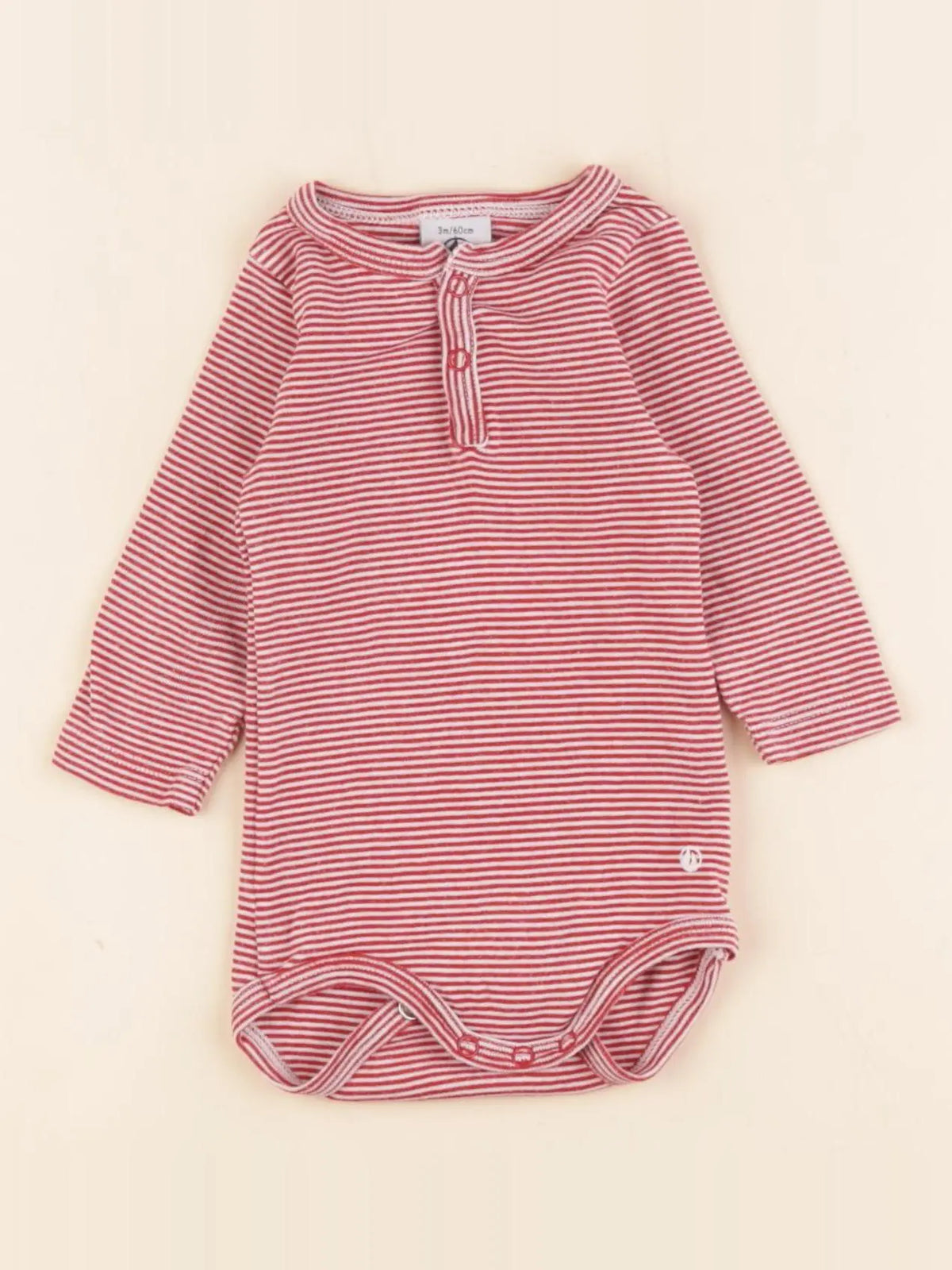 Petit Bateau - body rouge - 3 mois