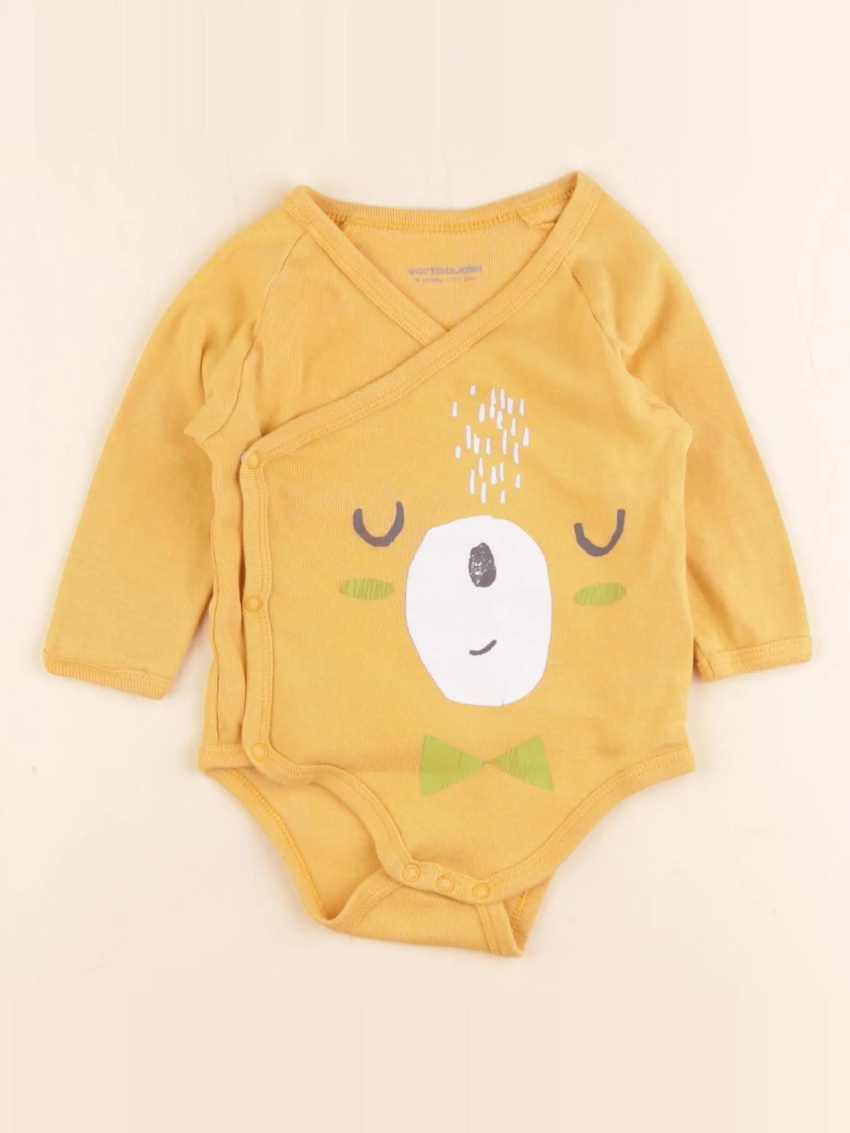 Vertbaudet - body jaune - 9 mois