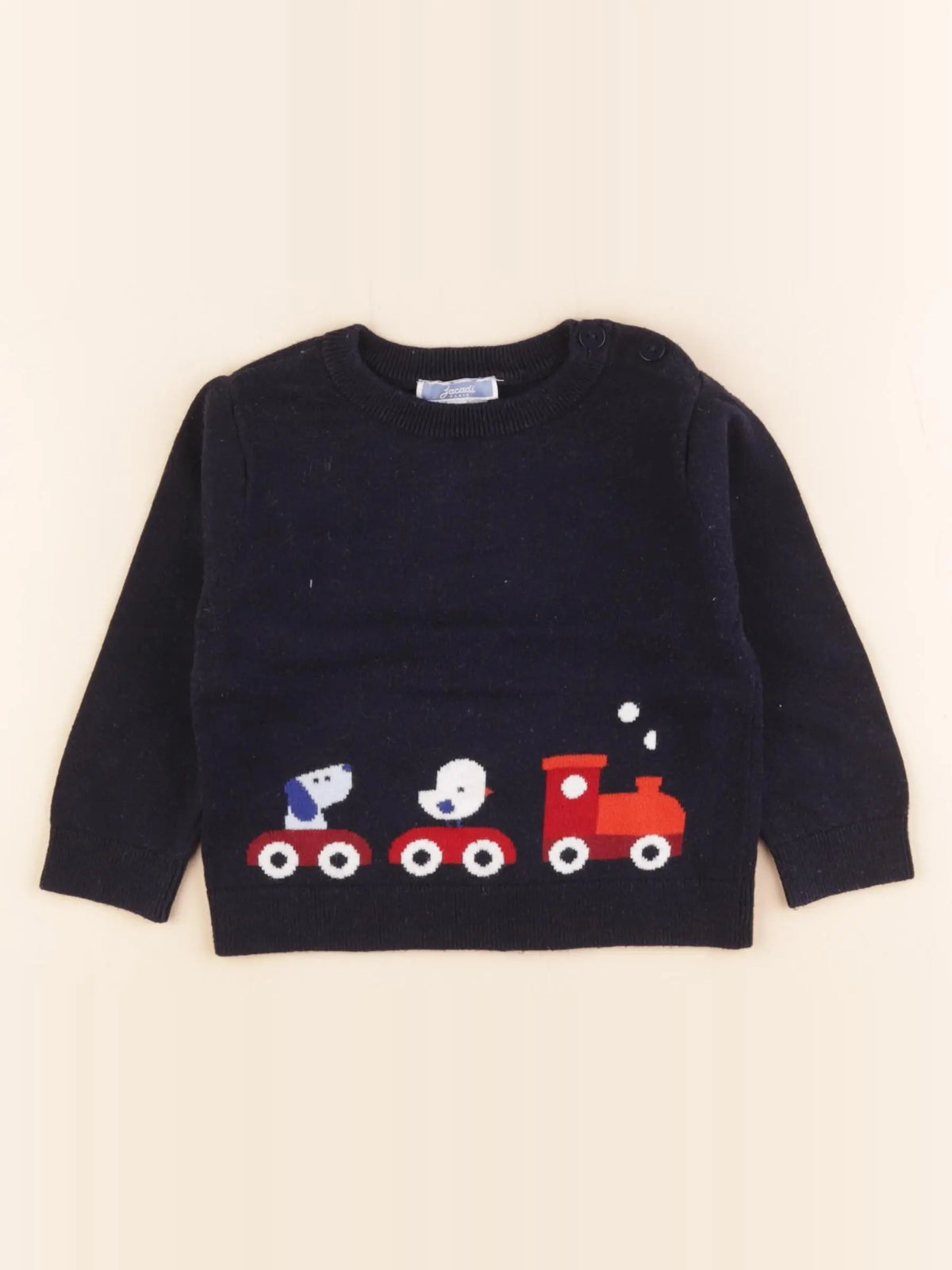 Jacadi - pull bleu - 18 mois