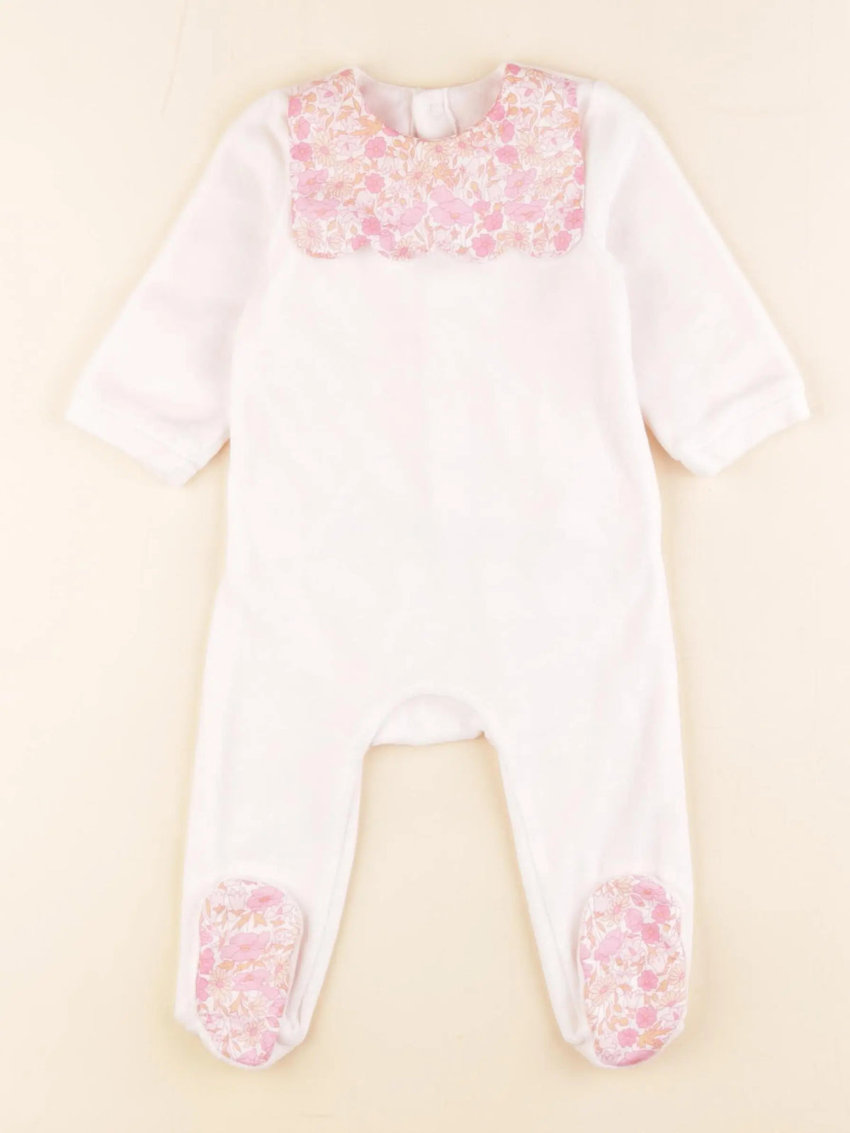 Jacadi - pyjama velours rose - 6 mois