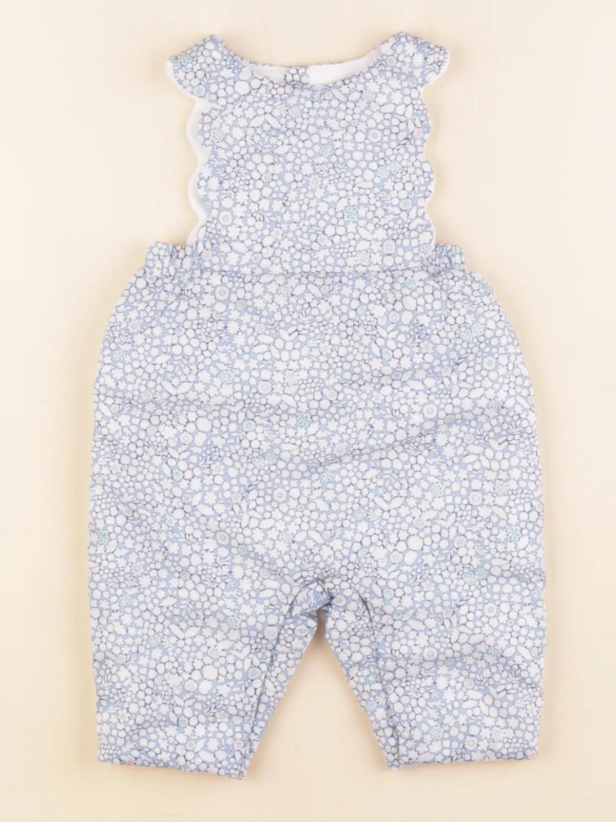 Jacadi - combinaison doublé, liberty bleu - 3 mois