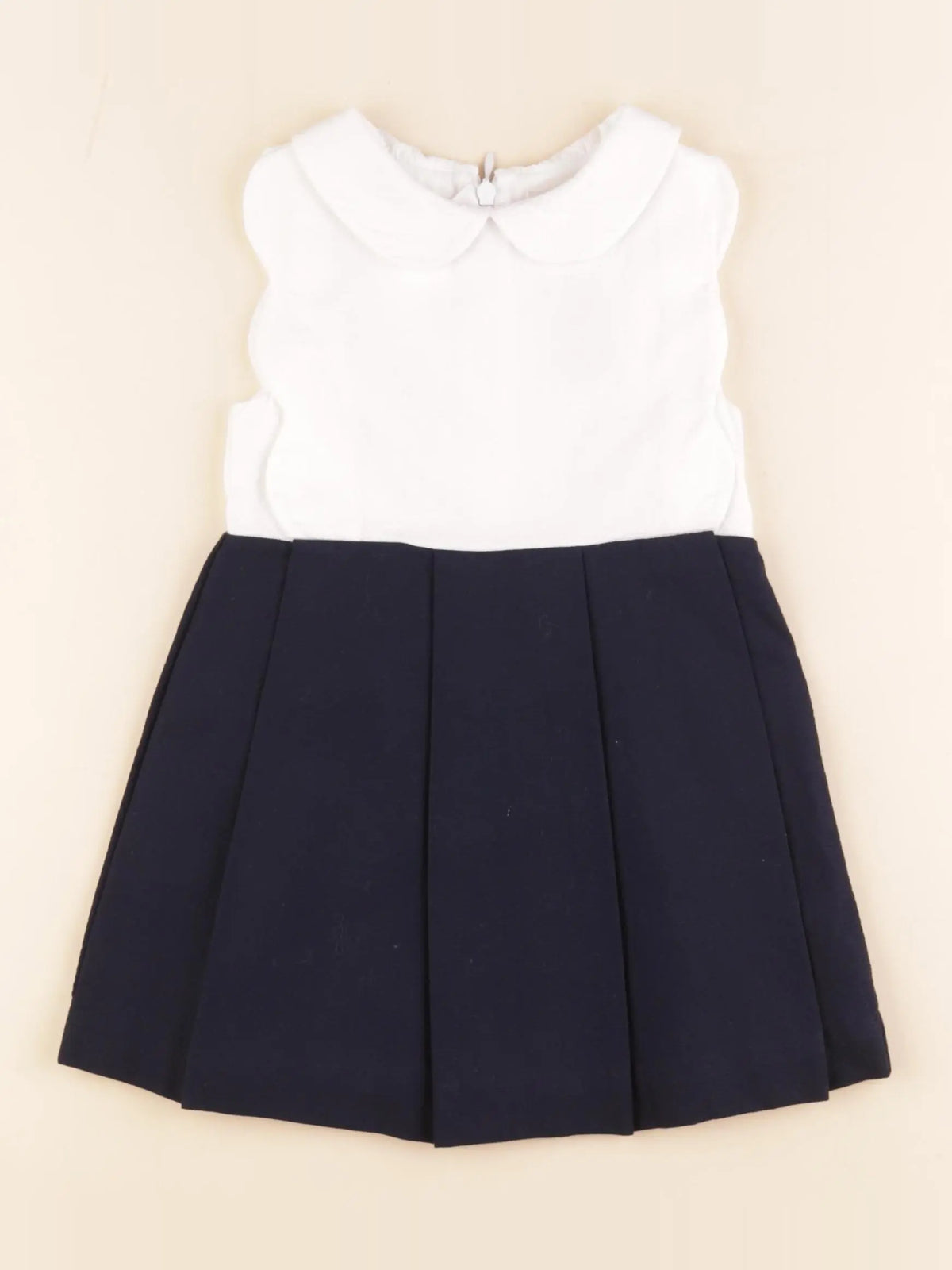 Jacadi - robe blanc, bleu - 24 mois