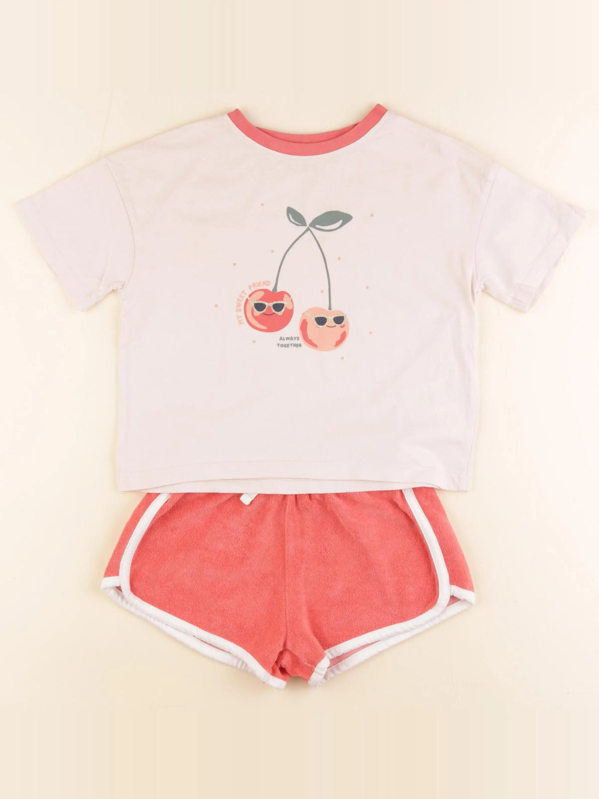 Vertbaudet - pyjama coton rose - 6 ans
