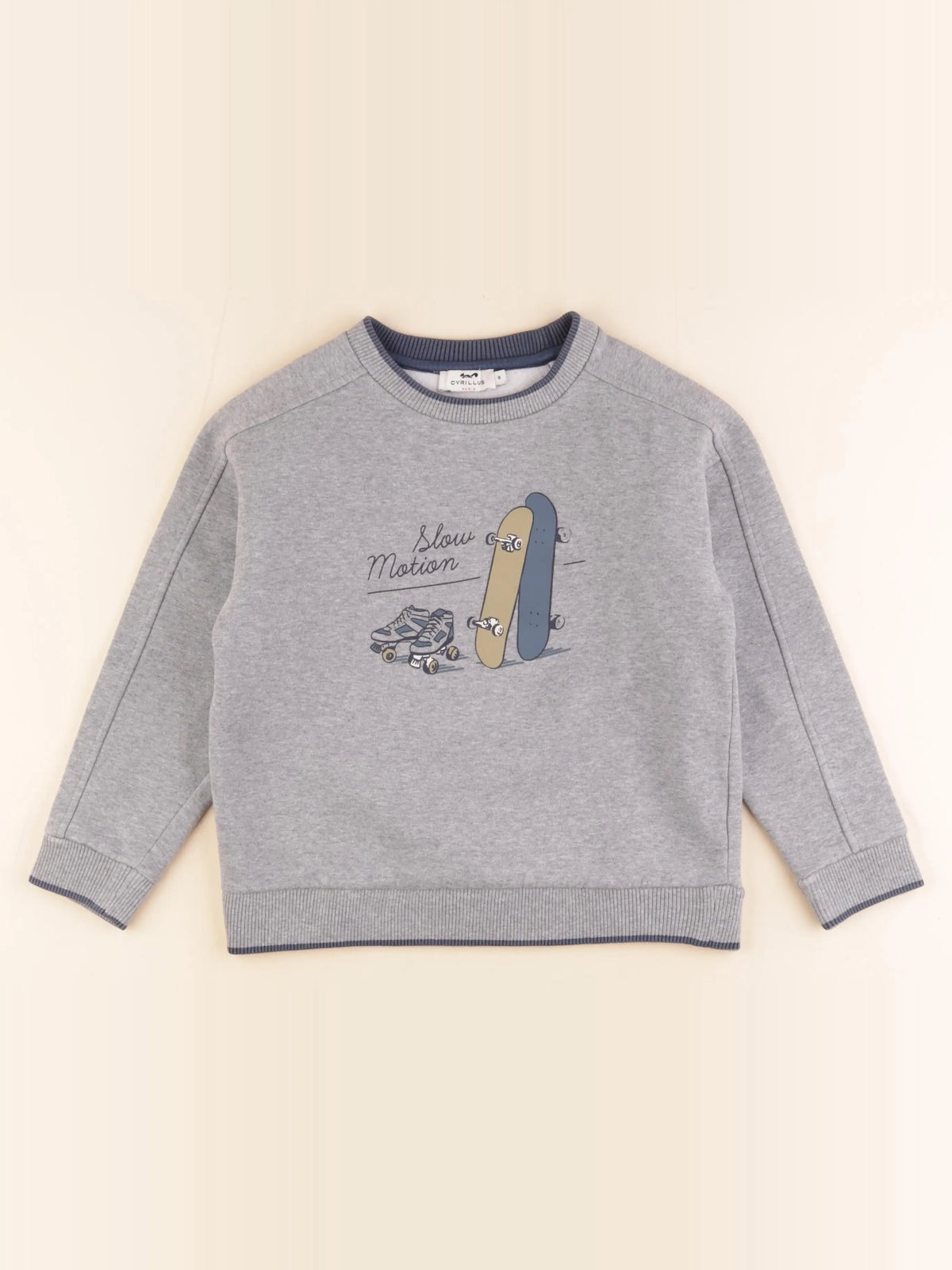 Cyrillus - sweat gris - 8 ans