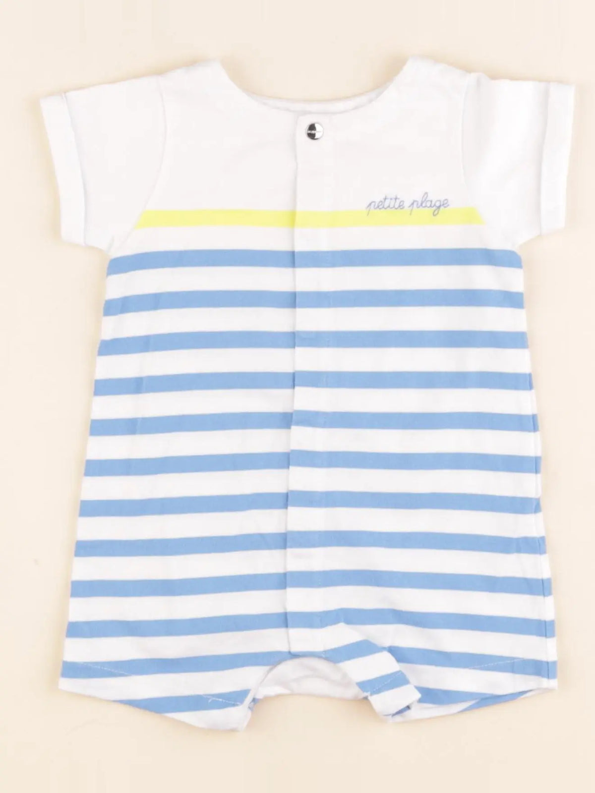 Jacadi - combinaison blanc, bleu - 6 mois