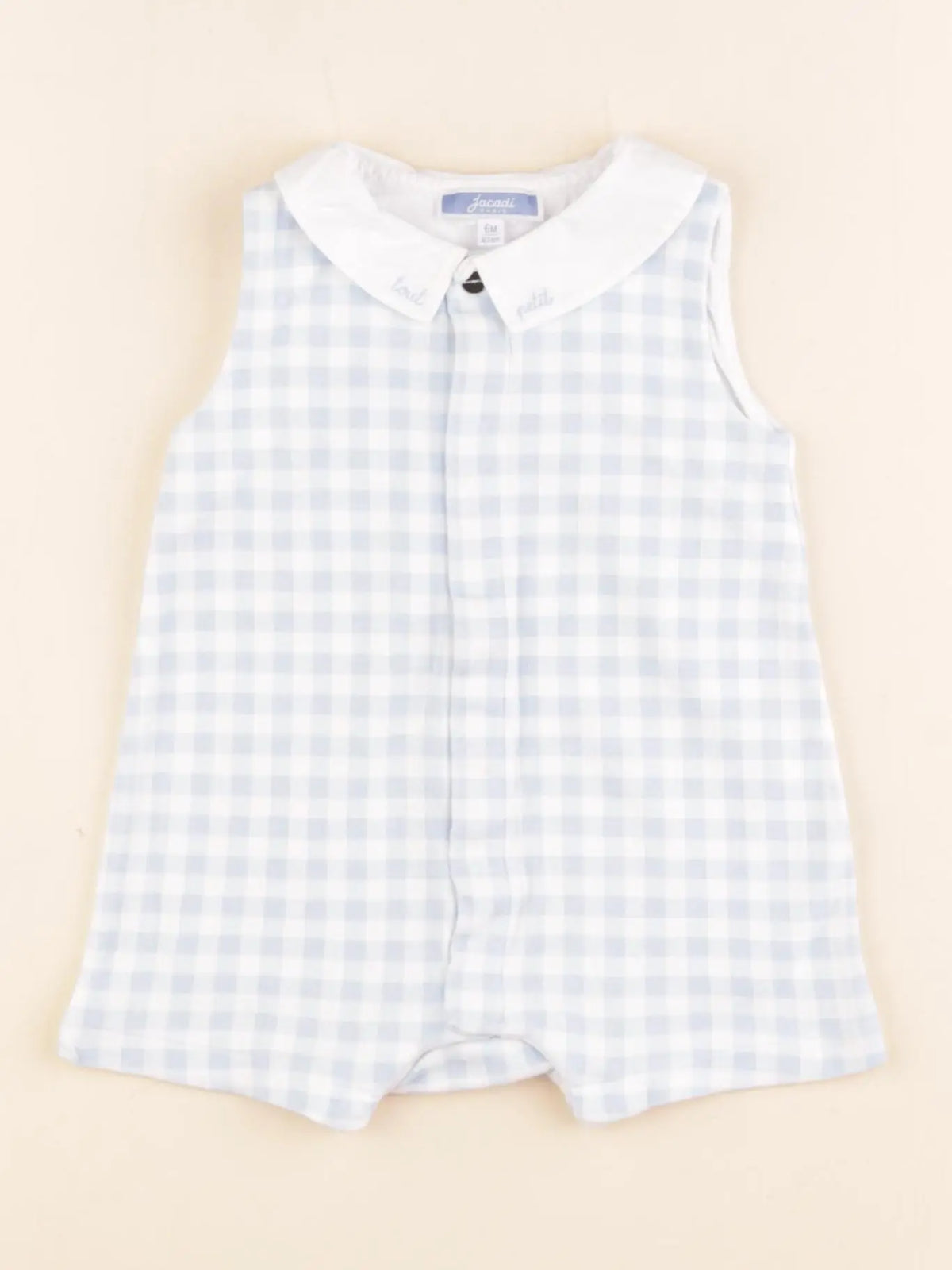 Jacadi - combinaison blanc, bleu - 6 mois