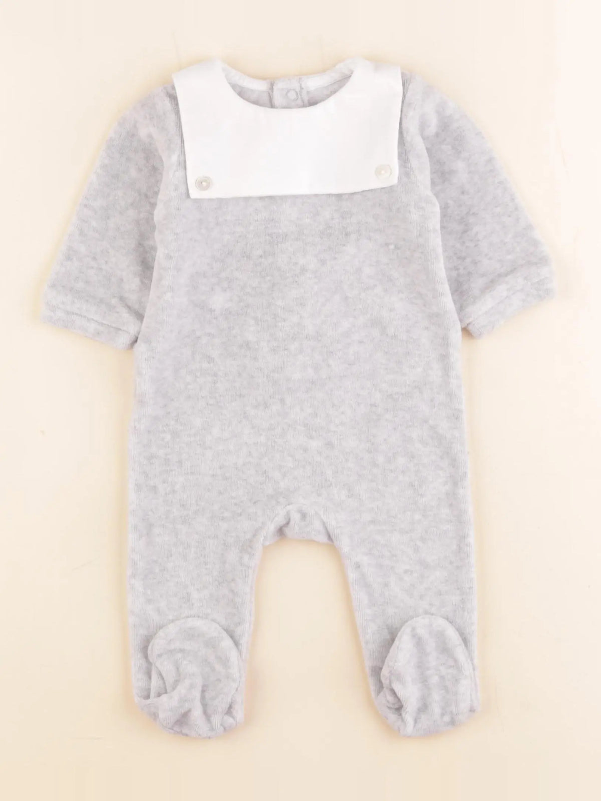 Jacadi - pyjama velours gris - 3 mois