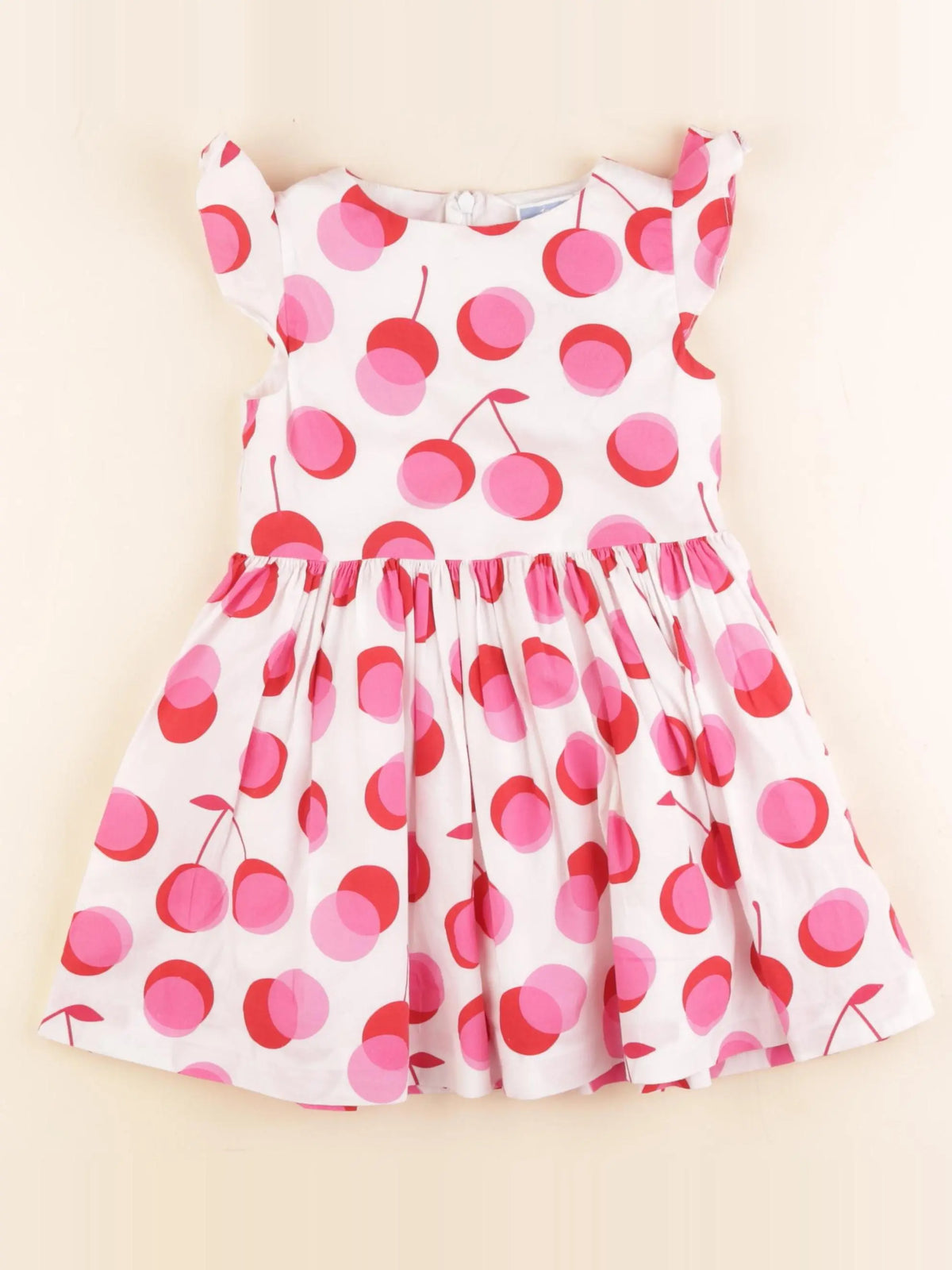 Jacadi - robe blanc, rose - 3 ans