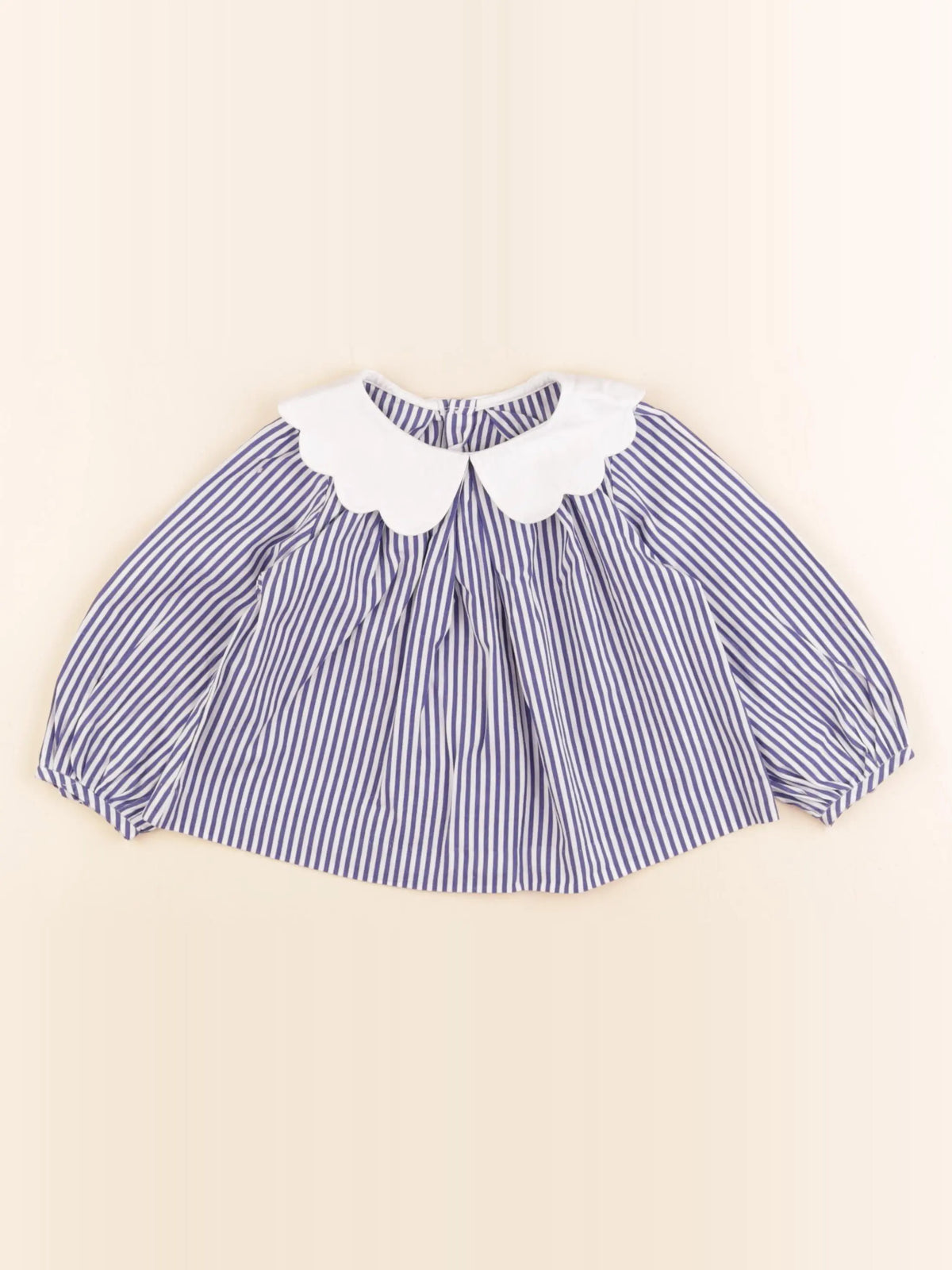 Jacadi - blouse blanc, bleu - 18 mois