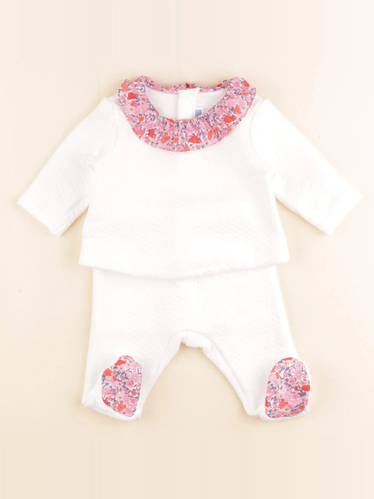 Jacadi - pyjama coton blanc - 3 mois